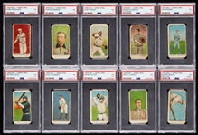 1909 E90-1 American Caramel PSA-Graded Group with Bender, Brown, Jennings, Marquard (10)