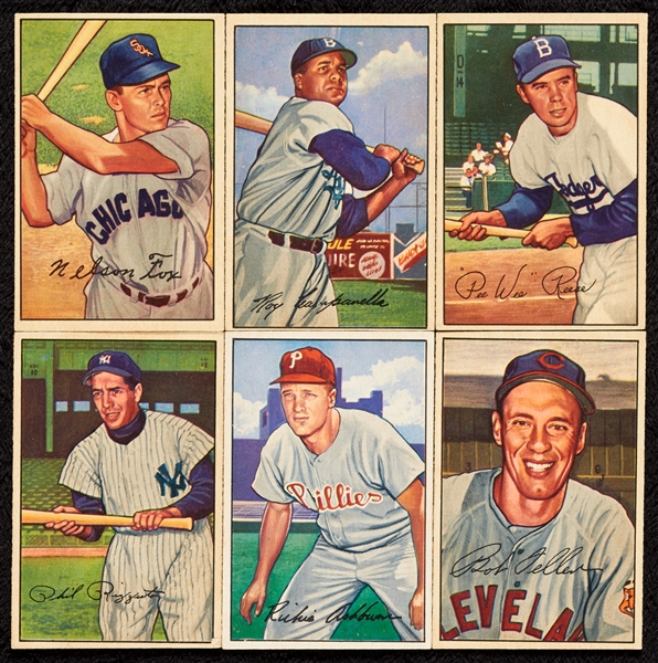 1952 Bowman Baseball Partial Set With HOFers, Mantle PSA 2 (205/252)