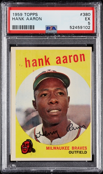 1959 Topps Hank Aaron No. 380 PSA 5