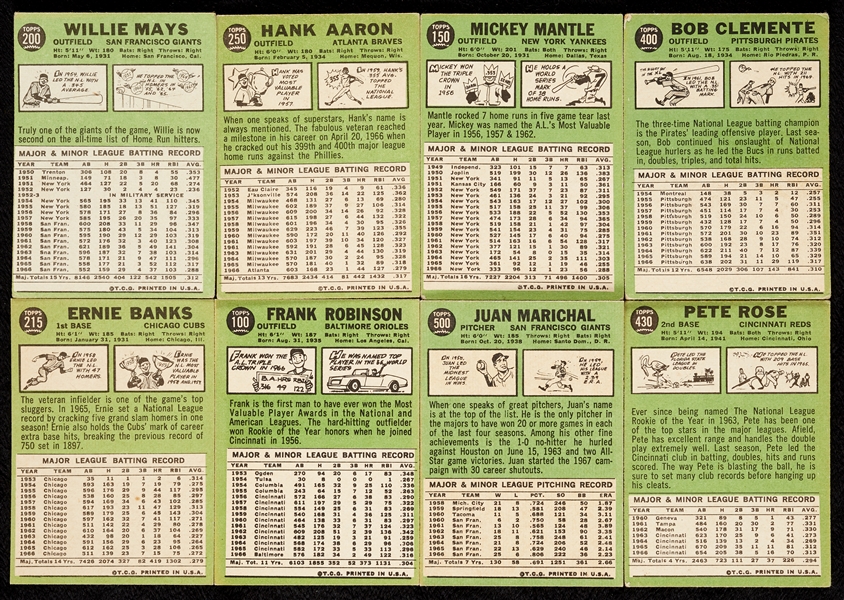 1967 Topps Baseball Massive Hoard With Mantle, HOFers (1,050)