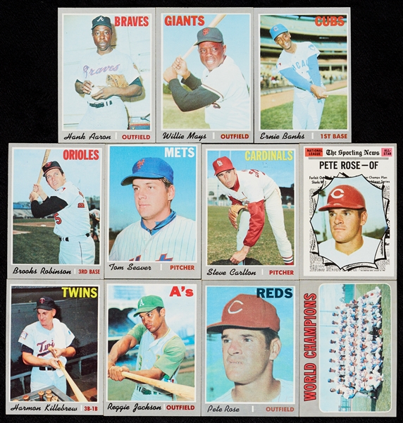 1970 Topps Baseball Super High-Grade Partial Set With Extra HOFers (429/720, with 864 total cards)