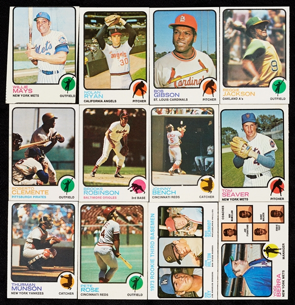 1973 Topps Baseball Super High-Grade Near Set With Extra HOFers (652/660, Plus 142)