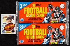 1982 Topps Football Grocery (2) and Cello Pack Group (3)