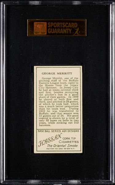 1911 T205 George Merritt (Hassan) SGC 5.5