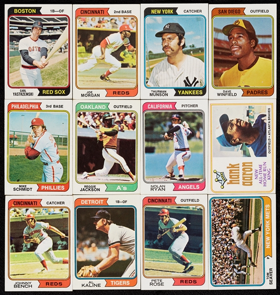1974 Topps Baseball Complete Set With Traded, Team Checklists (720)