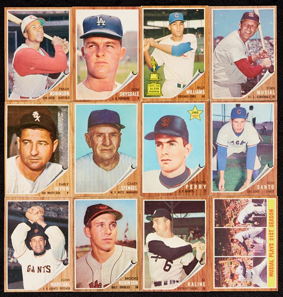 1962 Topps Baseball Partial Set With Two Dozen HOFers (569)