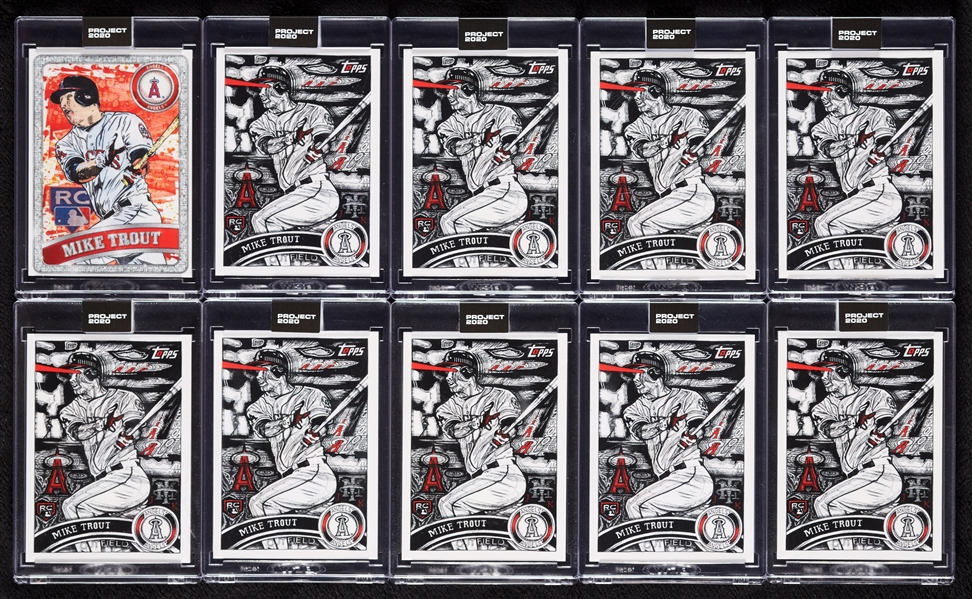 Topps Project 2020 Mike Trout 2011 Group with (10) No. 100, (10) No. 121 (20)