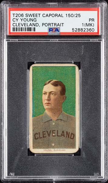 1909-11 T206 Cy Young Cleveland, Portrait PSA 1 (MK)