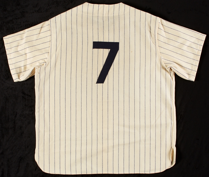 Mickey Mantle Signed Yankees Flannel Jersey Inscribed No. 7 (BAS)