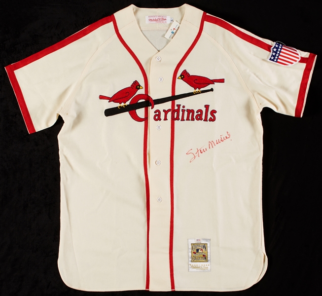 Stan Musial Signed Cardinals Flannel Jersey (BAS)