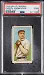 1909-11 T206 Christy Mathewson White Cap PSA 2