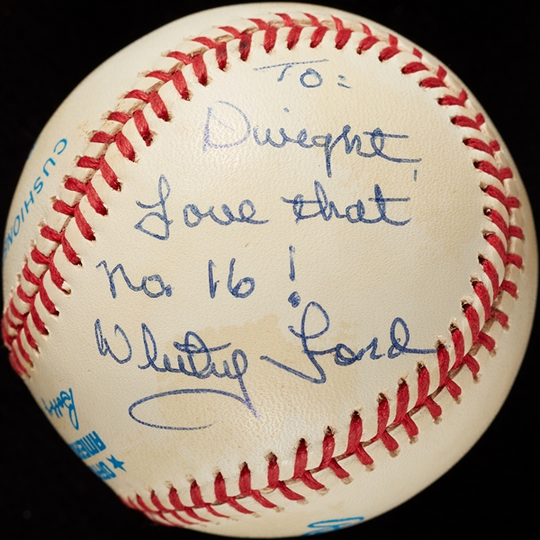 Whitey Ford Single-Signed OAL Baseball with Unique Inscription (BAS)