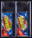 1984 Topps Football Grocery Rack Packs Pair with Marino & Montana Showing (2) (BBCE)