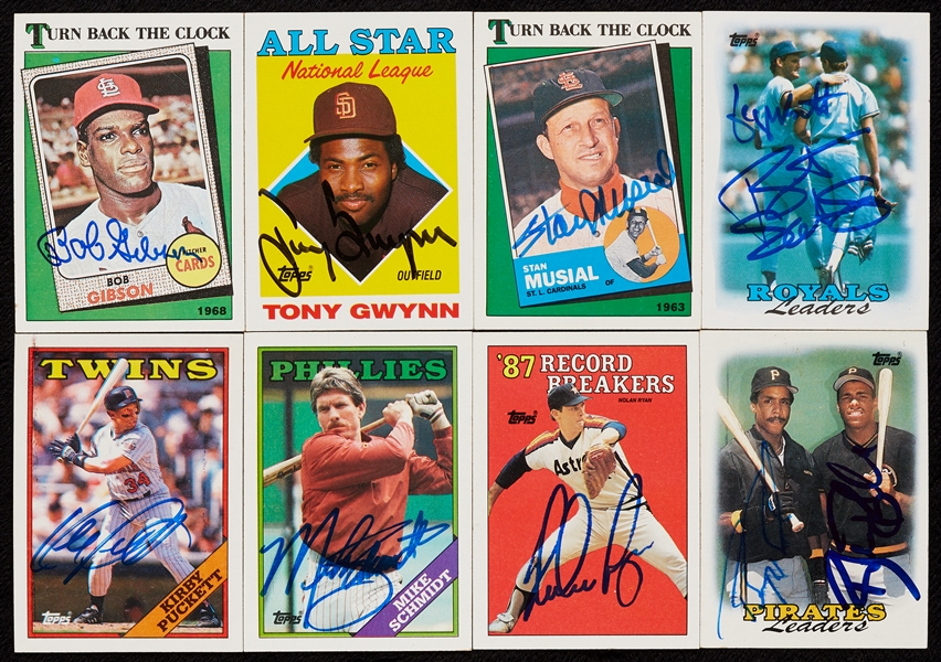Signed 1988 Topps Baseball Near Set (763/780)