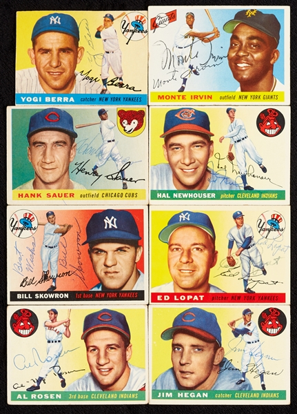 Signed 1955 Topps Baseball Group with Yogi Berra (76)