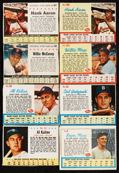 Huge Group 1961-63 Post Cereal Cards With HOFers, Maris Life Insert (400)