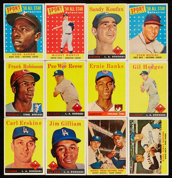 1958 Topps Baseball High-Grade Second Series Array (249/383)