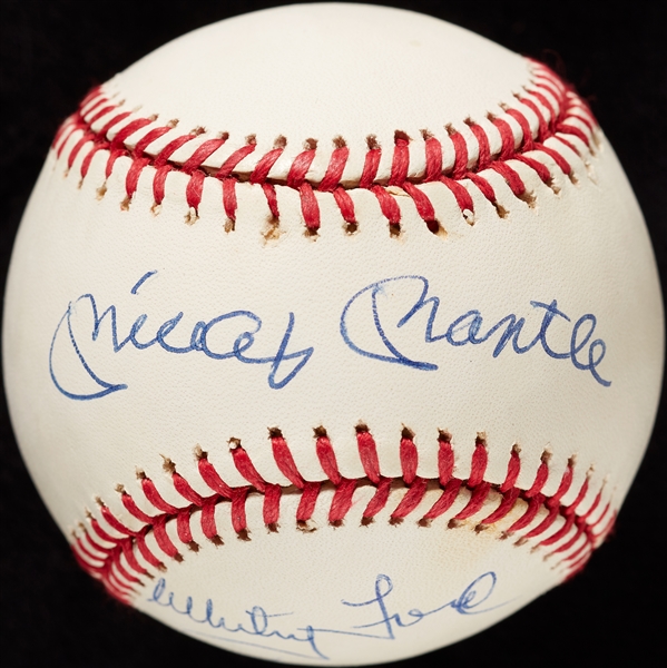 Mickey Mantle & Whitey Ford Signed OAL Baseball (JSA)