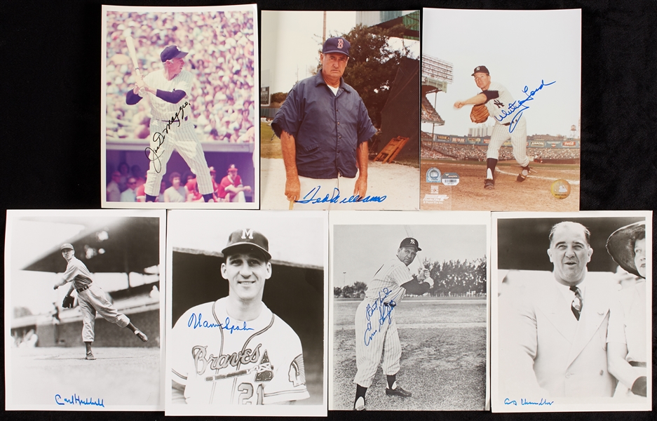 HOFer Signed 8x10 Photo Group with DiMaggio, Ted Williams (14)
