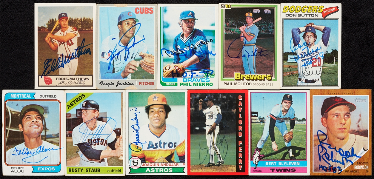 1970s Topps Signed Group with HOFers (600)