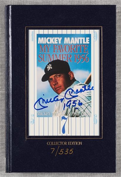 Mickey Mantle Signed My Favorite Summer 1956 Book (7/535) (BAS)