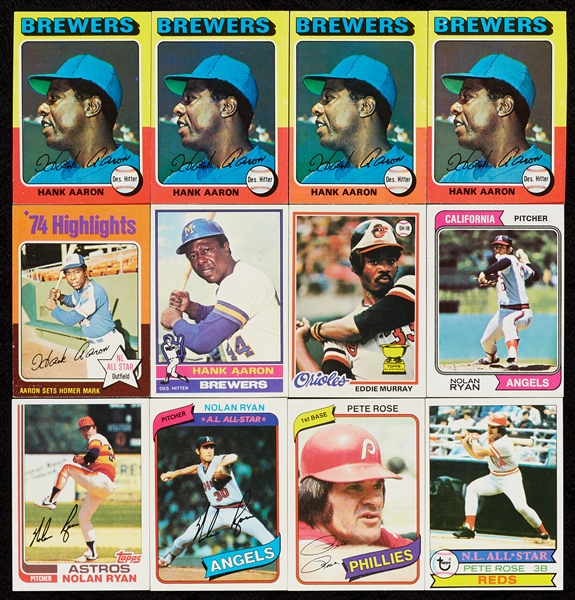 Huge Group 1973-86 Topps Baseball With HOFers, Approx. 370 HOFers (1,140)