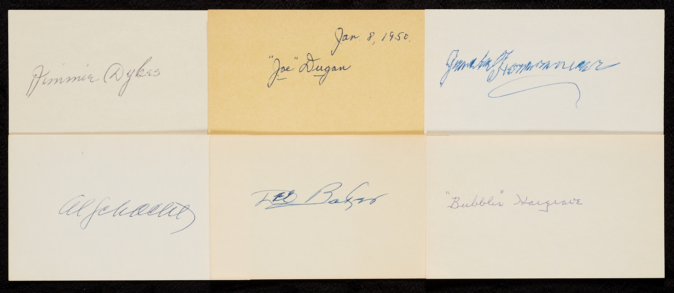 1910-1919 Signed Index Card Collection (540)
