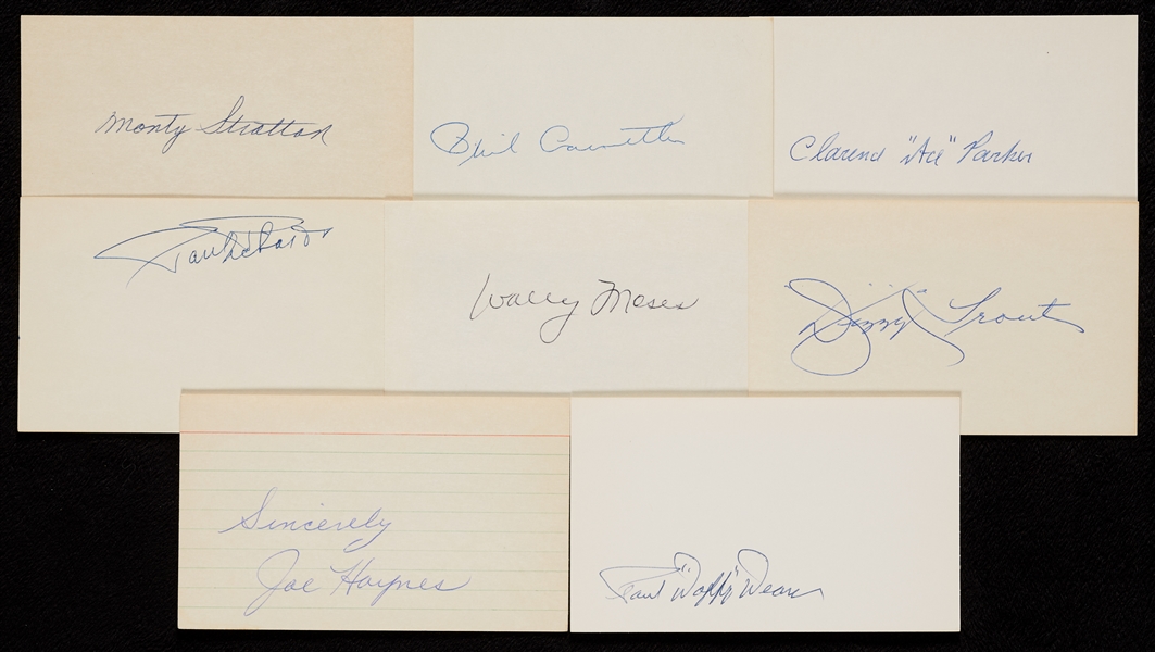 1930-1939 Signed Index Card Collection (910)