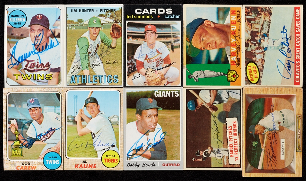 1950-1972 Signed Baseball Card Collection (170)
