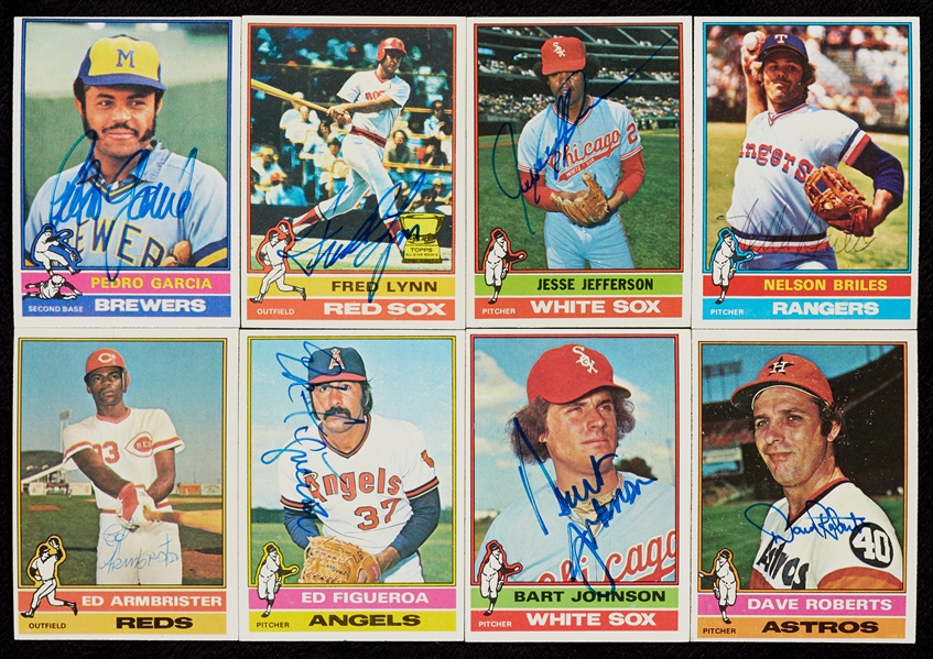 Signed 1976 Topps Baseball Card Group (290)