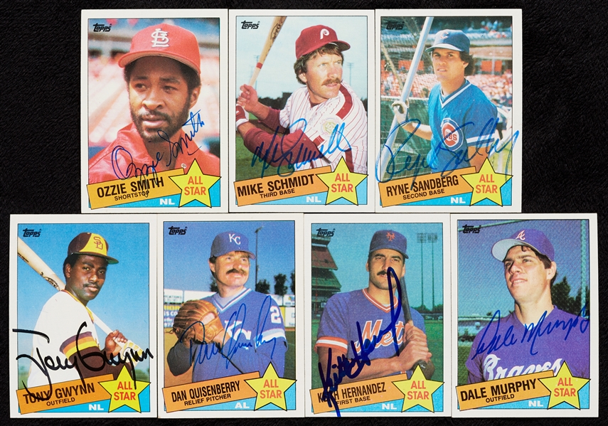 Signed 1985 Topps All-Star Complete Set (22)