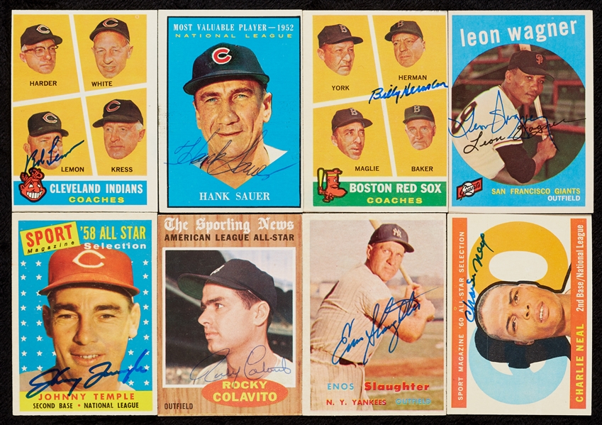 Signed 1957-1980 Baseball Card Group (185)