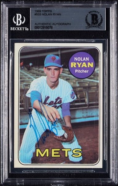 Nolan Ryan Signed 1969 Topps No. 533 (BAS)