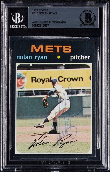 Nolan Ryan Signed 1971 Topps No. 513 (BAS)