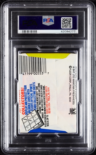 1988 Fleer Basketball Wax Pack - Magic Johnson Sticker Back (Graded PSA 9)