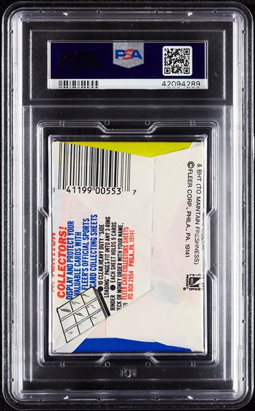 1988 Fleer Basketball Wax Pack - Michael Jordan Sticker Back (Graded PSA 8)