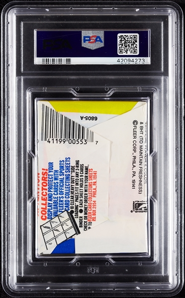 1988 Fleer Basketball Wax Pack - Dominique Wilkins Sticker Back (Graded PSA 9)