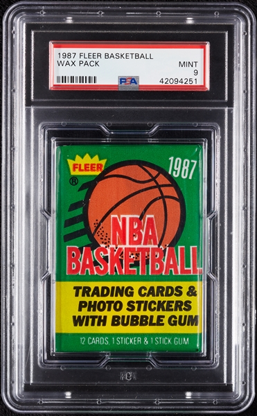 1987 Fleer Basketball Wax Pack (Graded PSA 9)