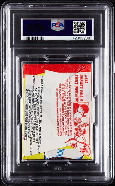 1973 Topps Baseball 4th Series Wax Pack - Walter Johnson Top (Graded PSA 8)