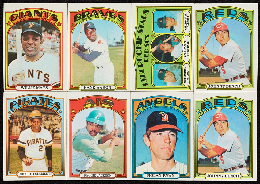 High-Grade Group of 1972 Topps Baseball, 64 Hall of Famers (930)