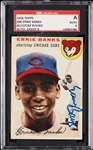 Ernie Banks Signed 1954 Topps RC No. 128 (Graded SGC 8)
