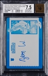 2019 Contenders Draft Picks Zion Williamson RPS College Ticket Variations Printing Plates Cyan (1/1) BGS 7.5 (AUTO 10)