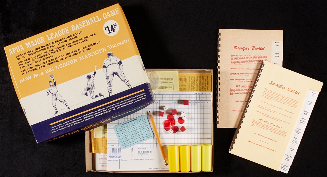 1982 APBA Baseball Game Complete Set of 26 Teams, Game Boxes, Charts, Etc. (703)
