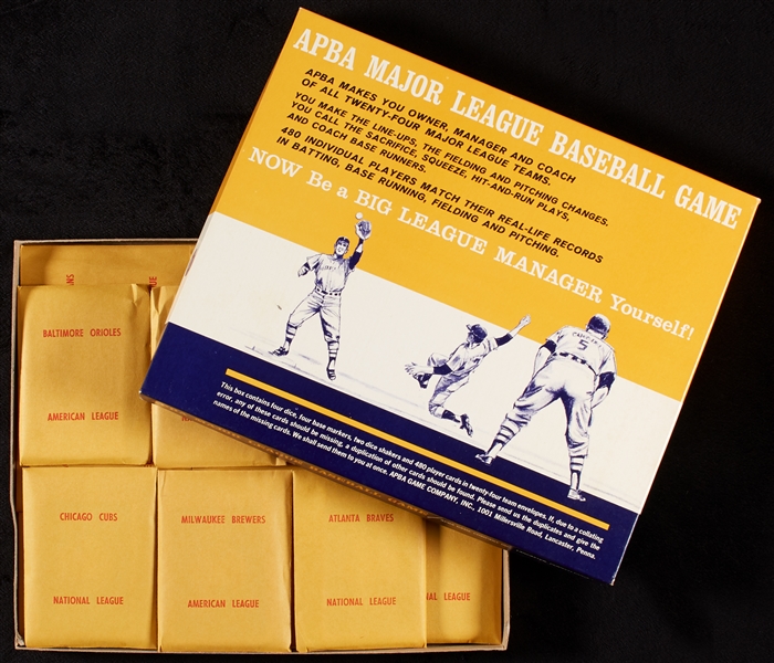 1982 APBA Baseball Game Complete Set of 26 Teams, Game Boxes, Charts, Etc. (703)