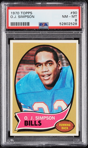 1970 Topps Football High-Grade HOFers and Stars, Simpson RC PSA 8, Plus Other 1970s Topps Football (375)