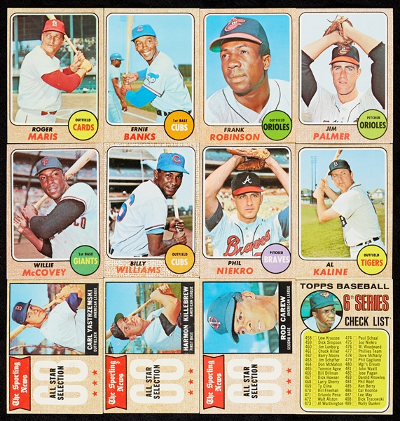Large Group of 1968 Topps Baseball With Three Dozen HOFers (700)
