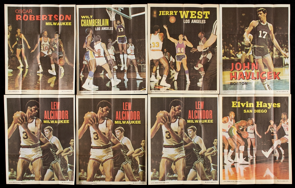 1969 Topps Basketball Posters High-Grade Set Plus Extras (24/24 and 52 Total)
