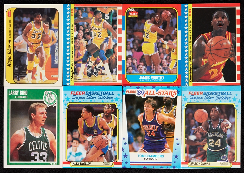 1980s Fleer Basketball HOFer Cards and Stickers (37)