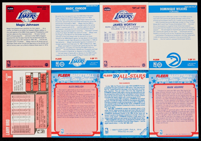 1980s Fleer Basketball HOFer Cards and Stickers (37)