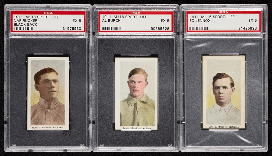 1911 M116 Sporting Life PSA 5 Graded Group (3)